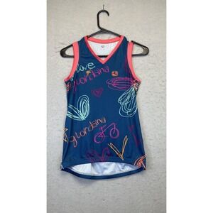 Giordana Cycling Jersey‎ Womens Small Sleeveless Love My Bike Made Italy Pockets